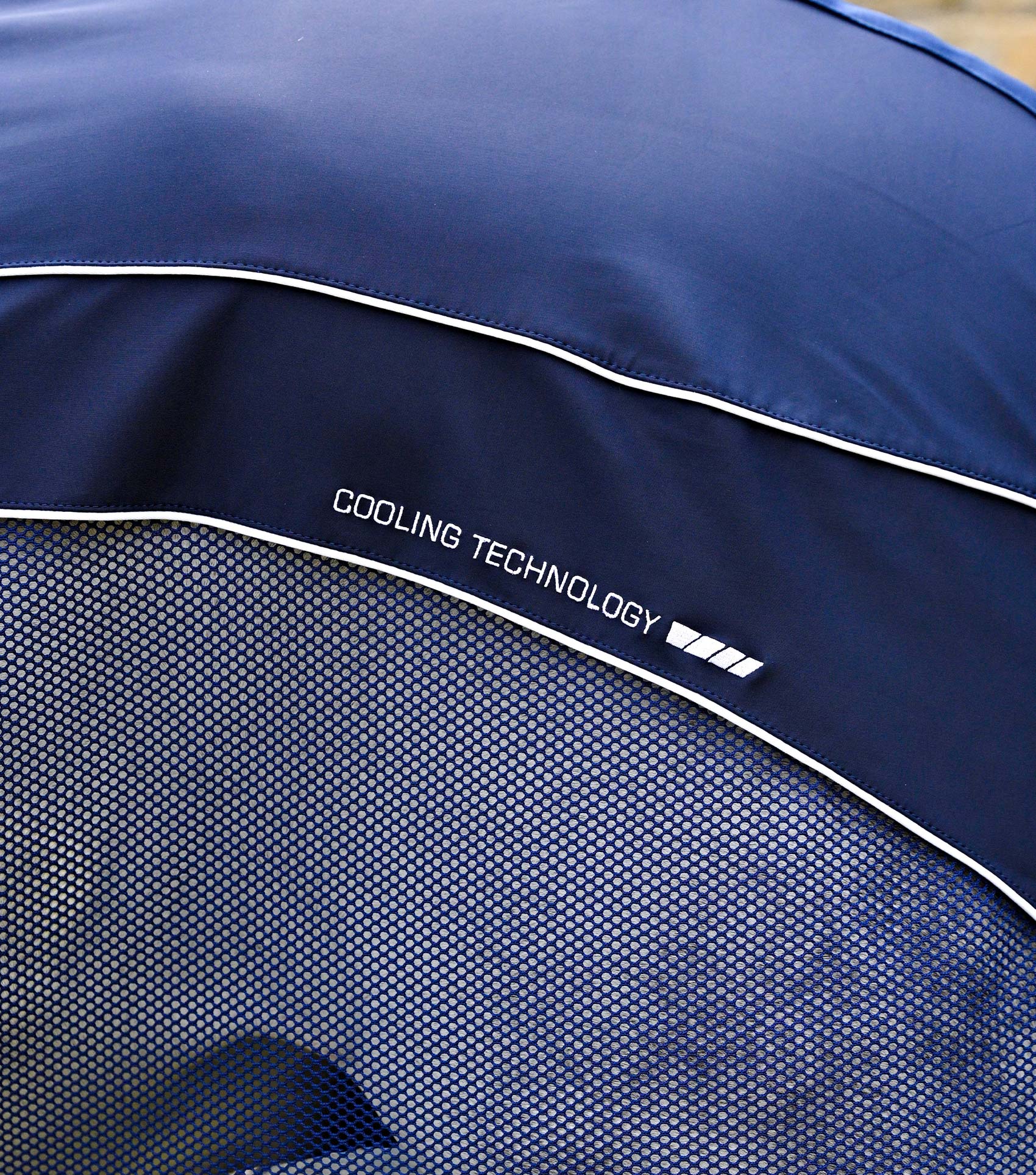 Description:Atlas mesh horse cooler rug_Colour:Navy_Position:4