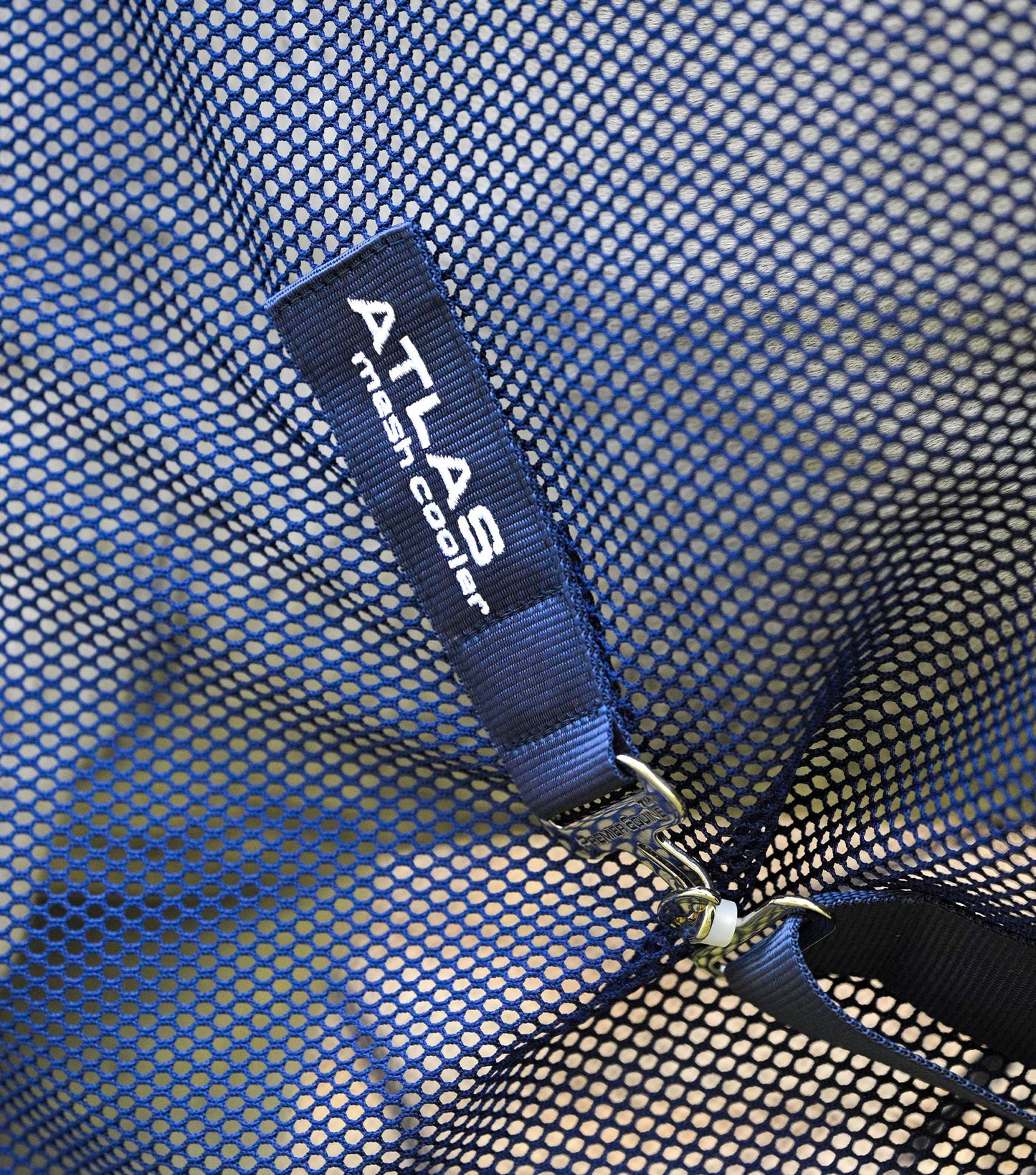 Description:Atlas mesh horse cooler rug_Colour:Navy_Position:5