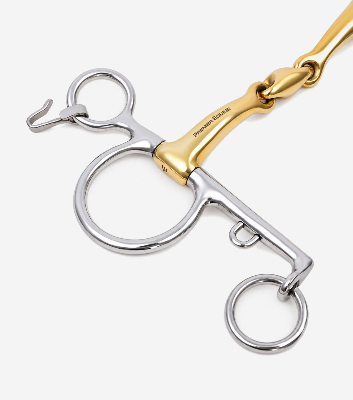 Premier Equine Aurion Pelham Long Curb Double Jointed with Lozenge