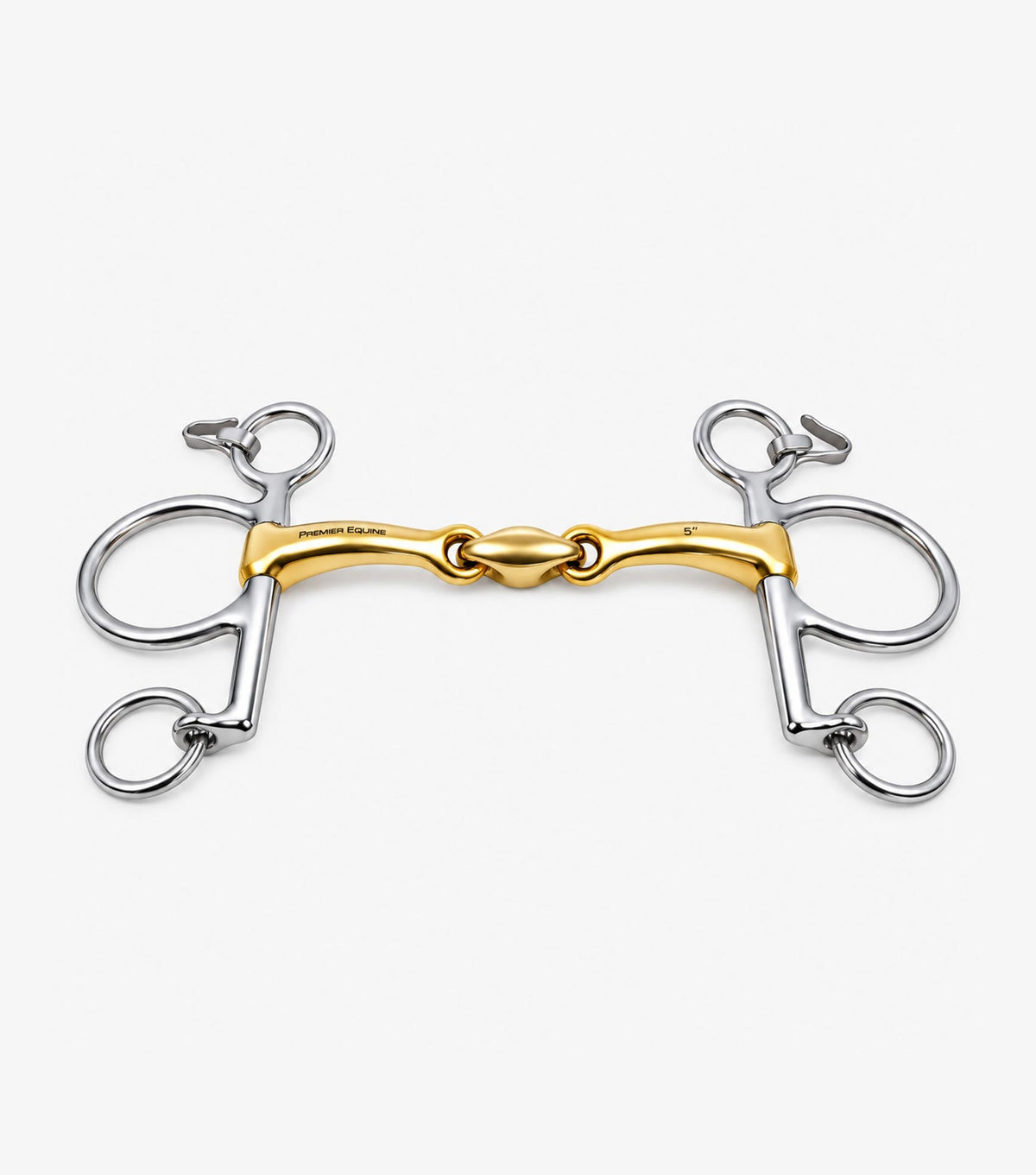 Premier Equine Aurion Pelham Short Curb Double Jointed with Lozenge