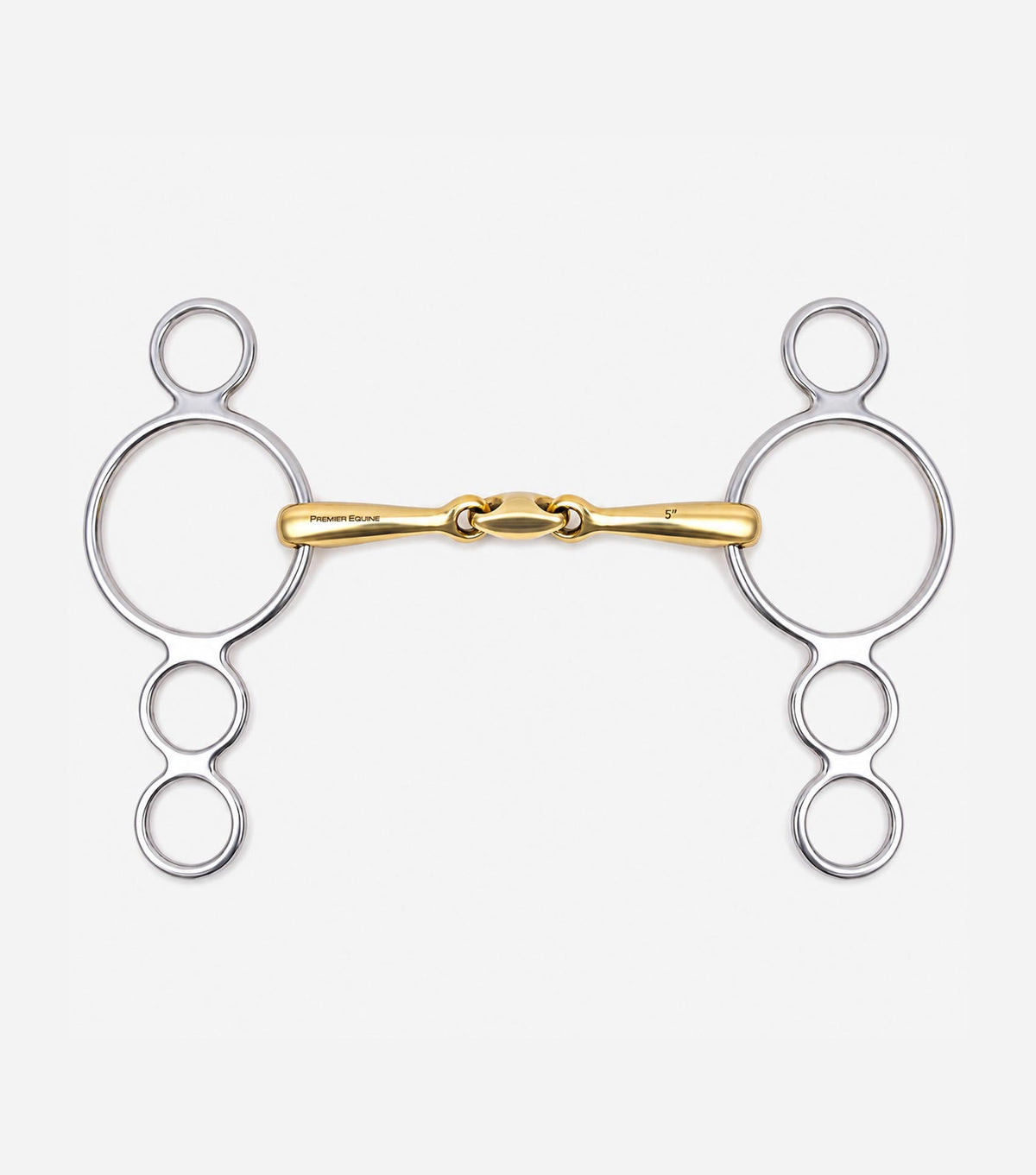 Premier Equine Aurion Three Ring Elevator Double Jointed with Lozenge