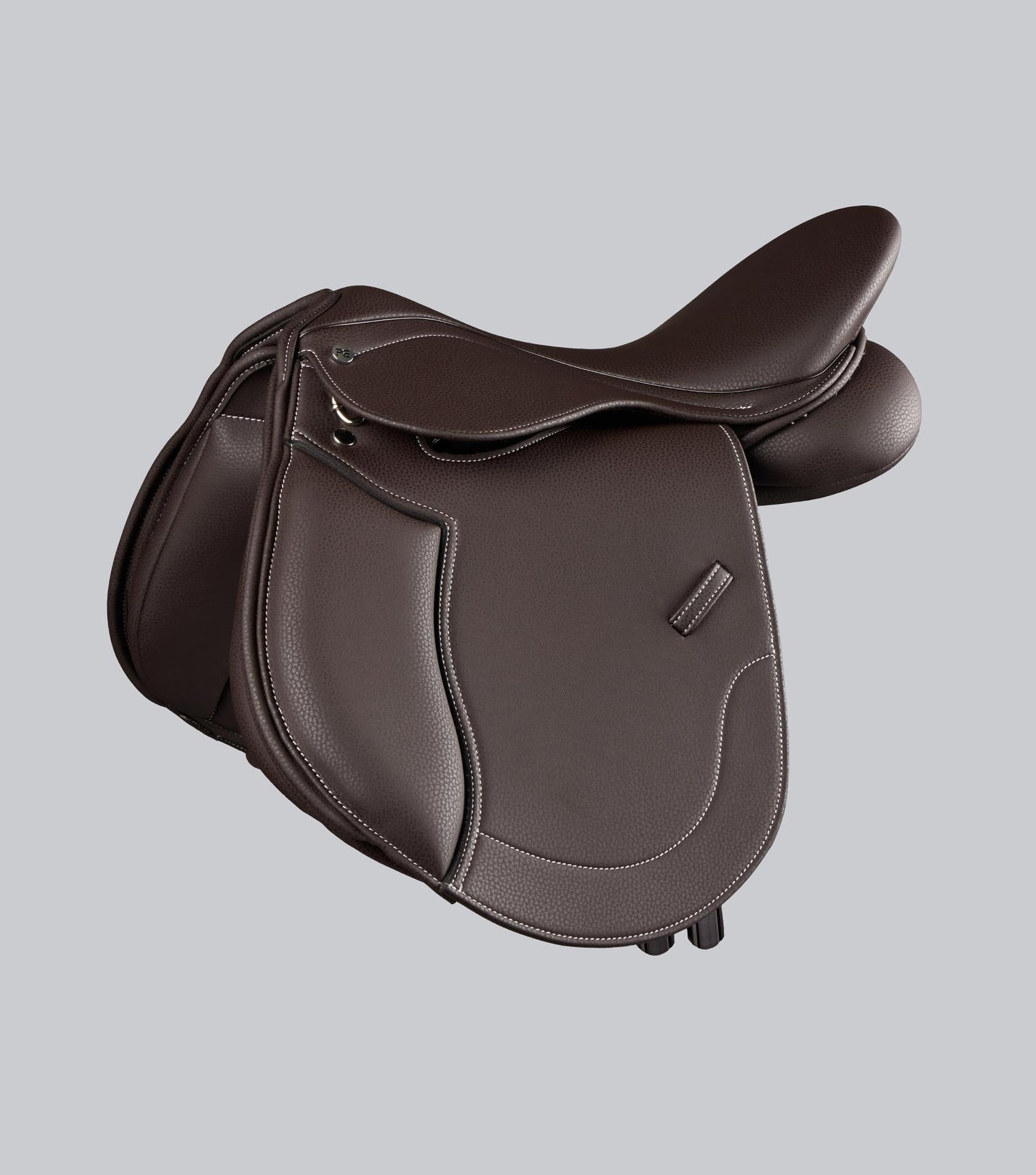 Description:Biarritz Syntethic Pony GP Saddle_Colour:dark havana_Position:1
