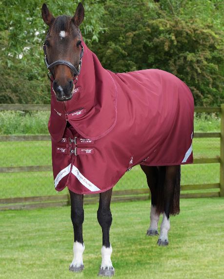 Premier Equine Stratus 1200 Series 400g Turnout Rug with Classic Neck Cover (Navy or Burgundy)