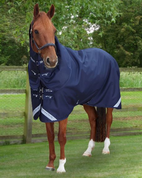 Premier Equine Stratus 600 Series 0g Turnout Rug with Classic Neck Cover (Navy or Purple)