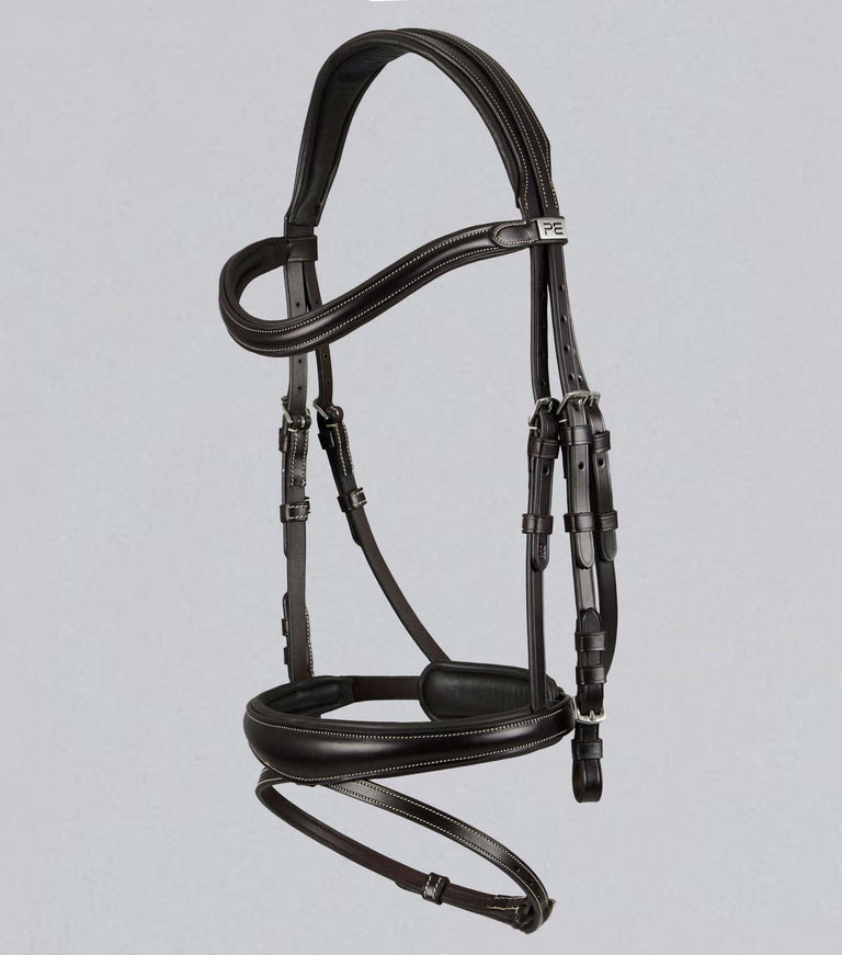 Premier Equine Cassano Snaffle Bridle (Brown)