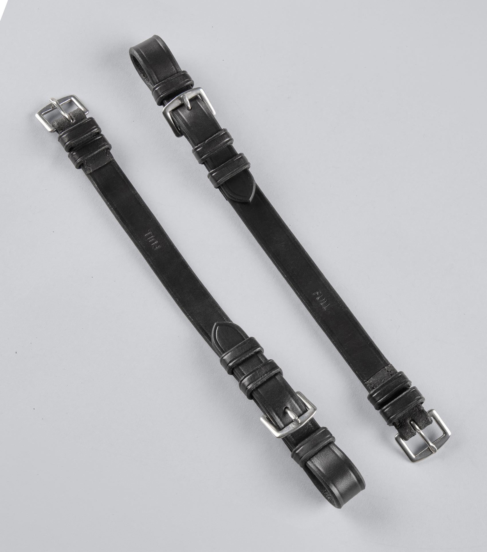 Description:cheek pieces for exercise racing bridle_Colour:black_Position:1