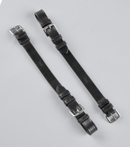 Description:cheek pieces for exercise racing bridle_Colour:black_Position:1