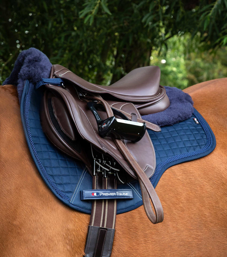 Premier Equine Close Contact Merino Wool European Saddle Pad - GP/Jump Square - Full size