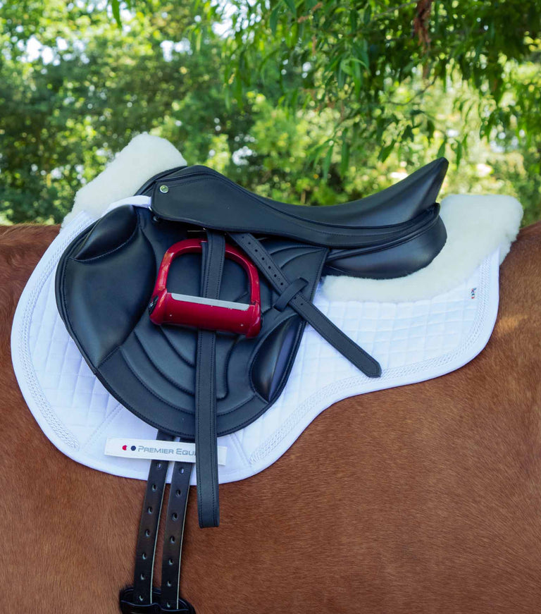 Premier Equine Close Contact Merino Wool European Saddle Pad - GP/Jump Square - Full size