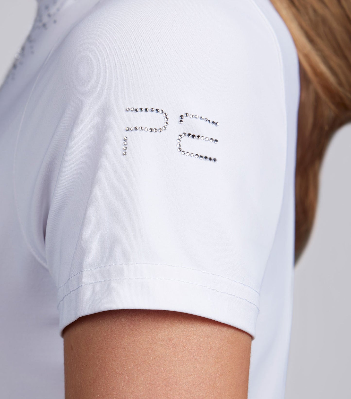 Description:Cristalli-womens-short-sleeve-comp-shirt-white-Colour:Black_Position:4