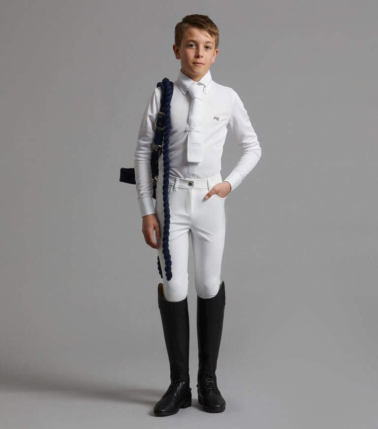 Premier Equine Derby Boy's Competiton Riding Breeches (white)