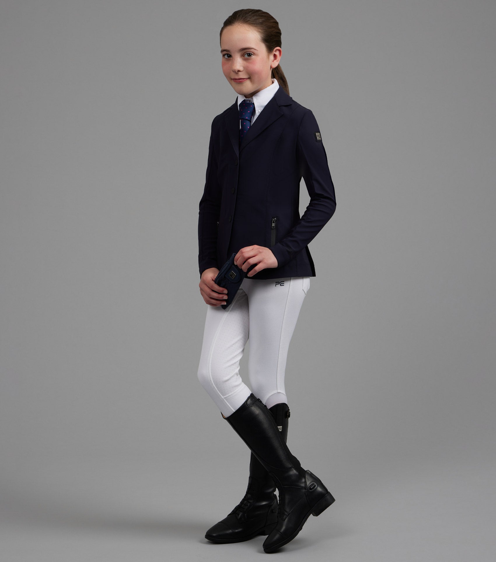 Description: Evinco Junior Competition Jacket_Colour:French Navy_Position2