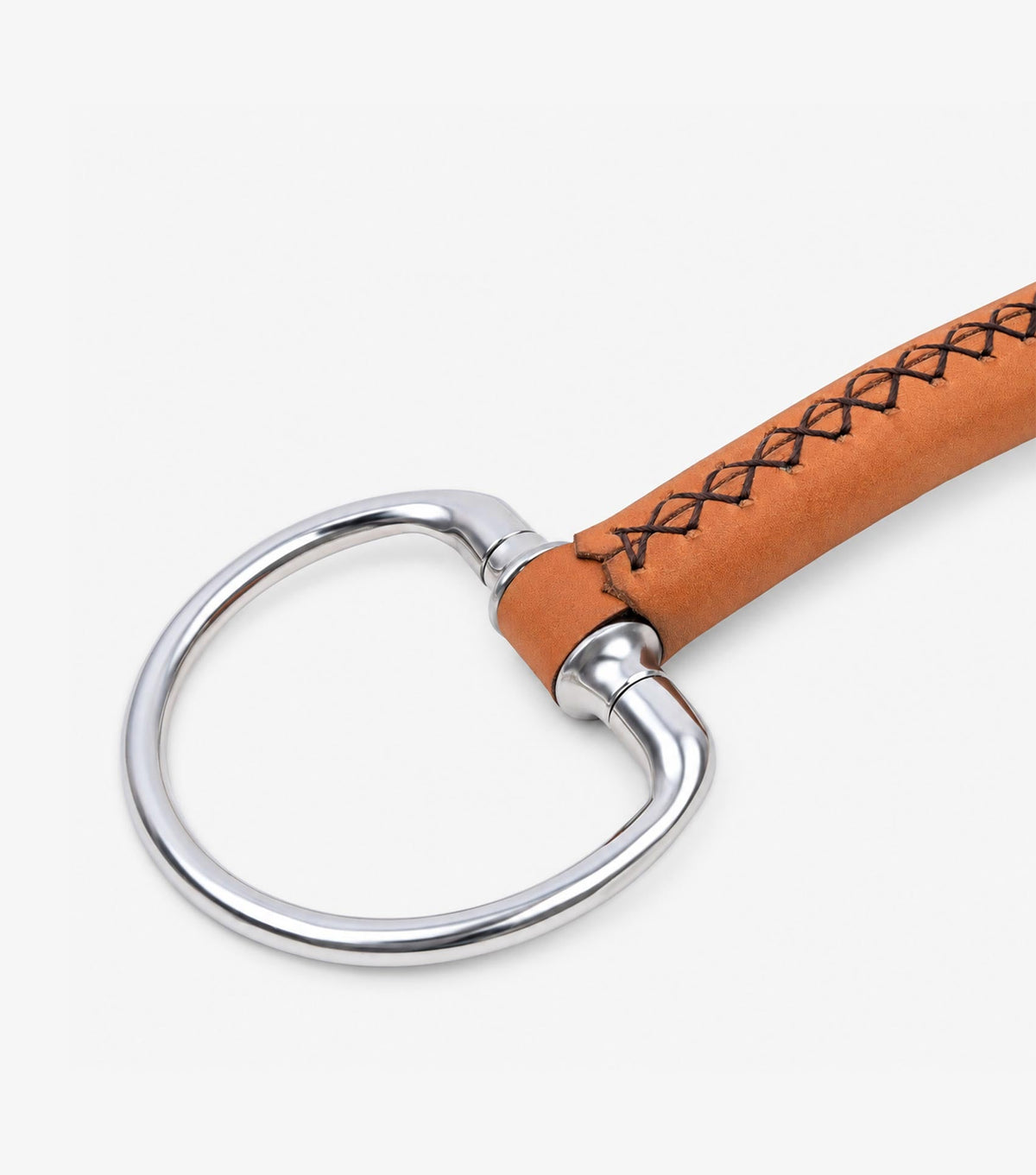 Premier Equine Full Leather Eggbutt Ring with Straight Bar