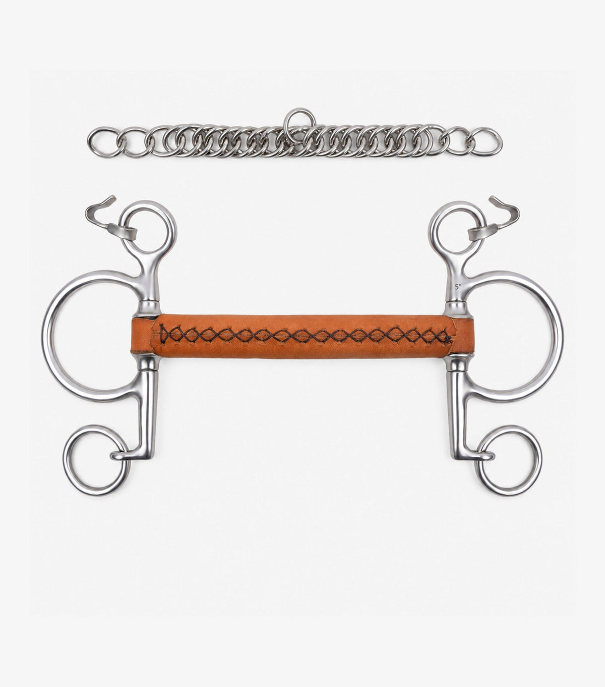 Premier Equine Full Leather Pelham Short Curb with Straight Bar