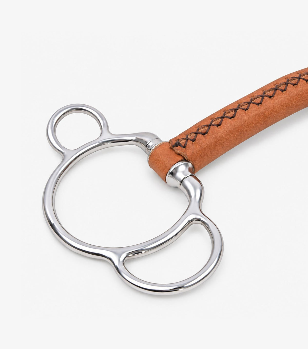 Premier Equine Full Leather Universal Fixed Ring with Straight Bar