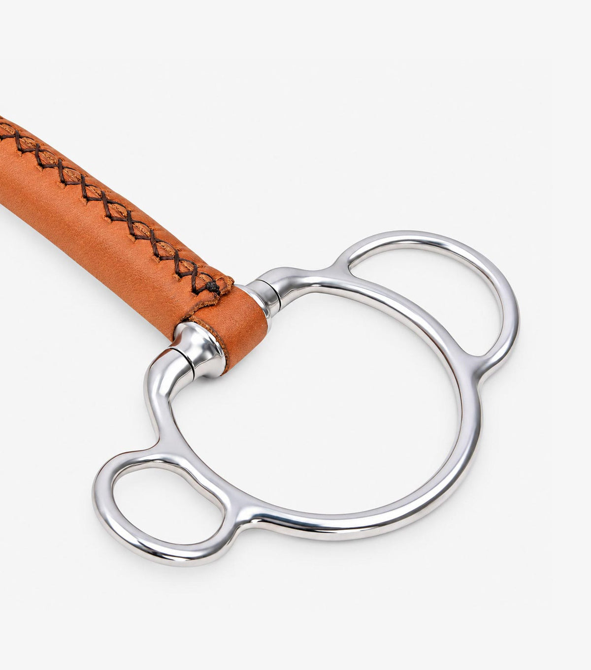 Premier Equine Full Leather Universal Fixed Ring with Straight Bar