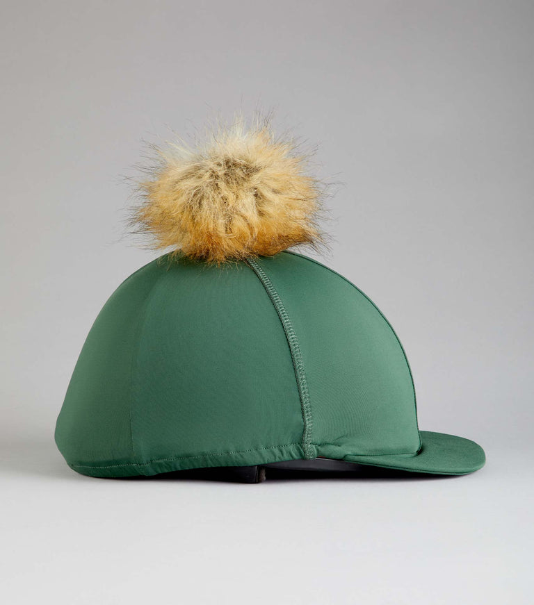 Premier Equine Hat Silk (helmet / hat cover) with detachable Faux Fur Pom Pom