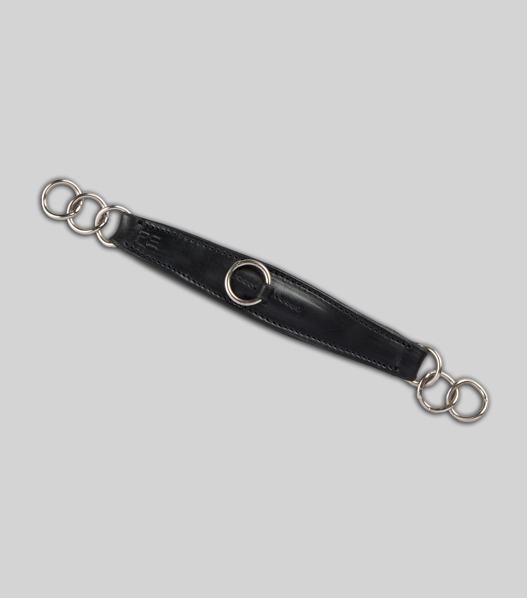 Description:Leather Curb Strap_Colour:Black_Position:1