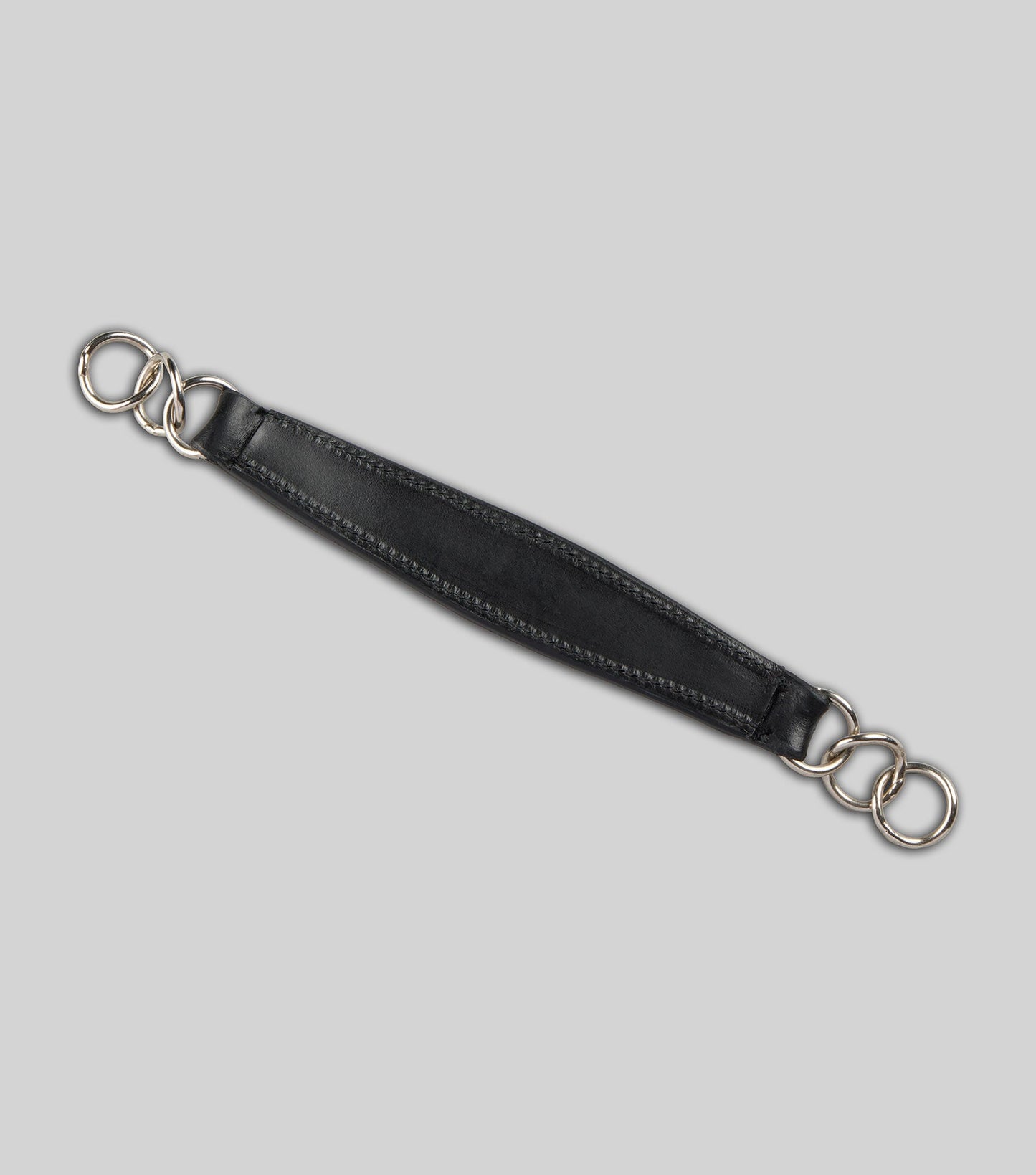 Description:Leather Curb Strap_Colour:Black_Position:2