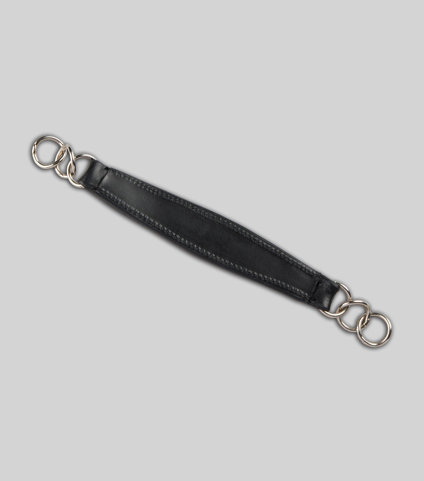 Description:Leather Curb Strap_Colour:Black_Position:2