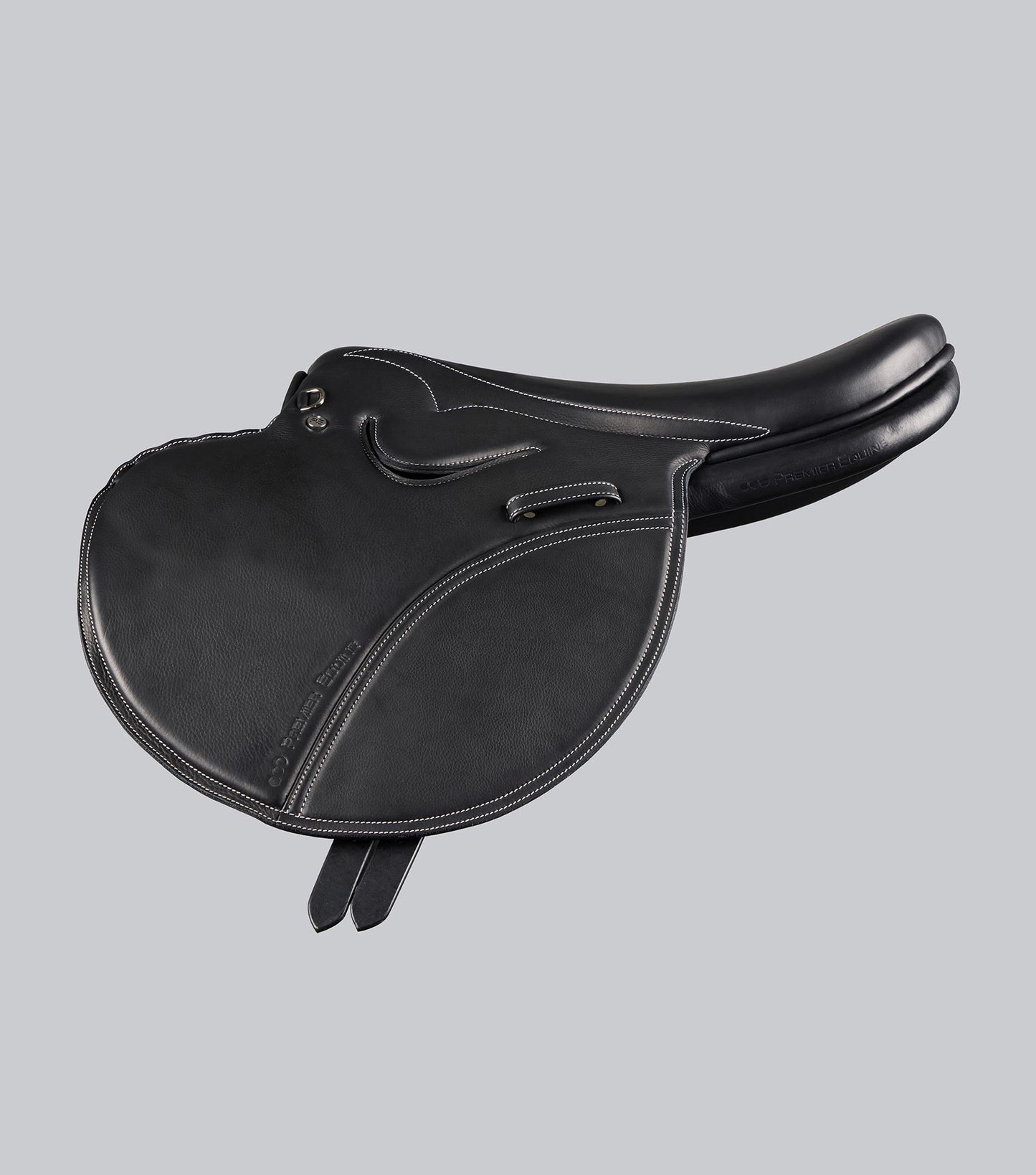 Description:Leather Exercise Racing Saddle Full Tree_Colour:Black_Position:3