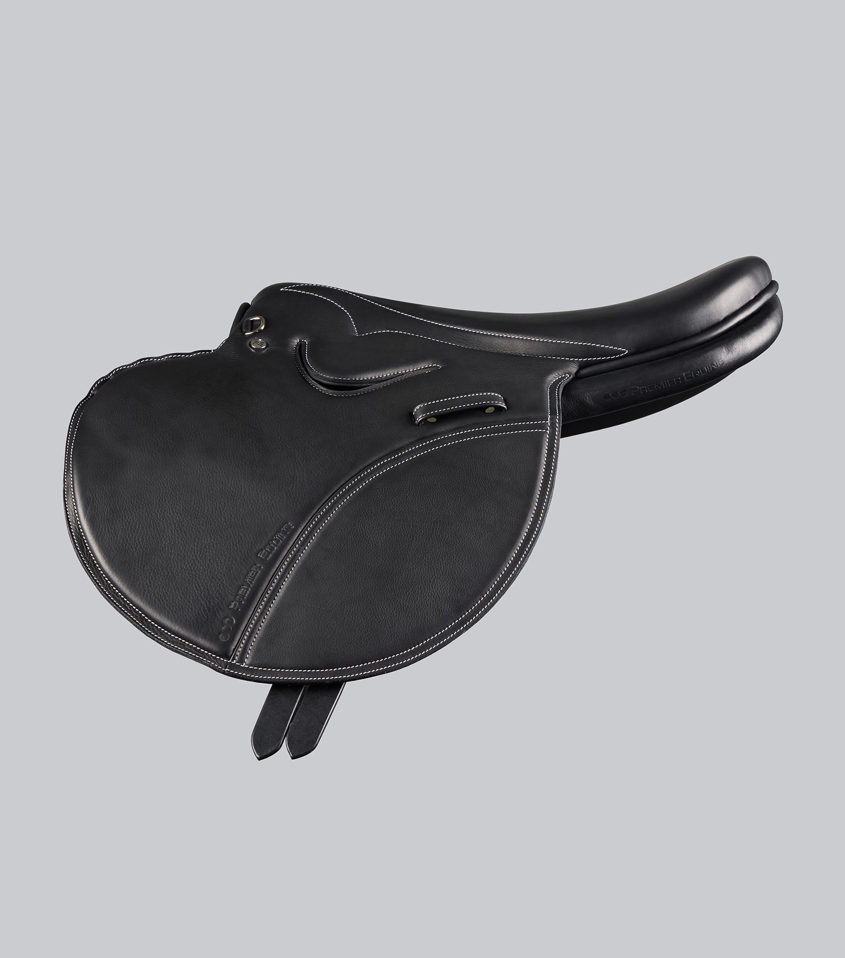 Description:Leather Exercise Racing Saddle Full Tree_Colour:Black_Position:3