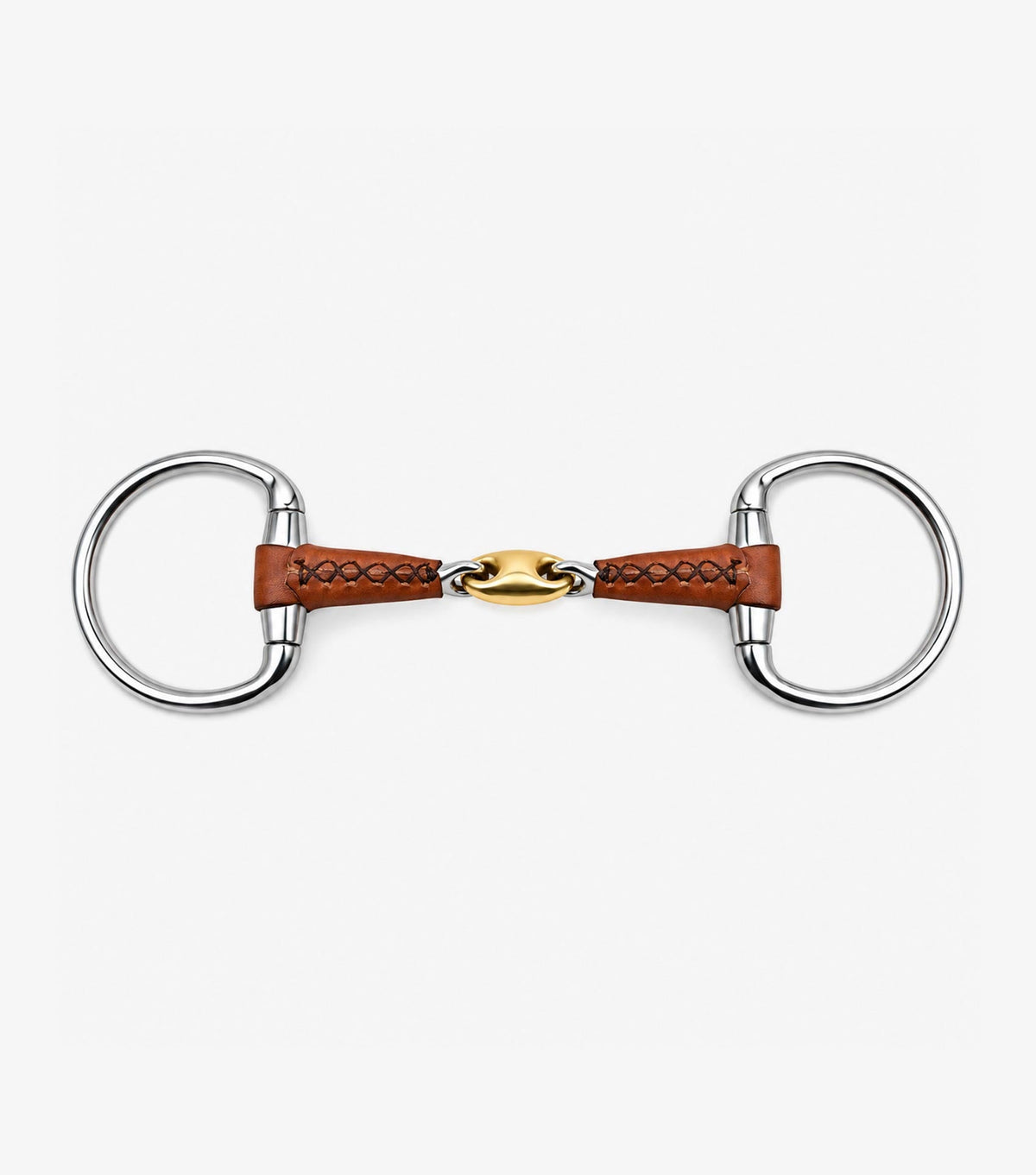 Premier Equine Leather Mouth Eggbutt Ring with Aurion Lozenge