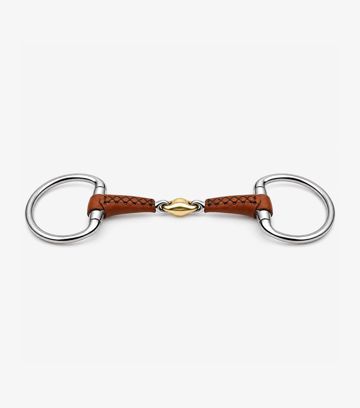 Premier Equine Leather Mouth Eggbutt Ring with Aurion Lozenge