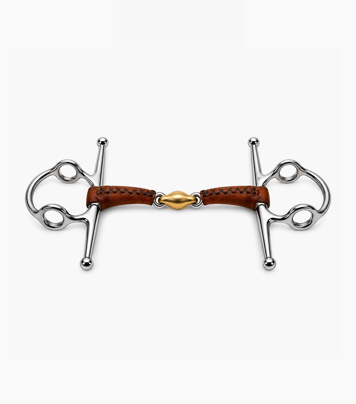 Premier Equine Leather Mouth Full Cheek Gag with Aurion Lozenge