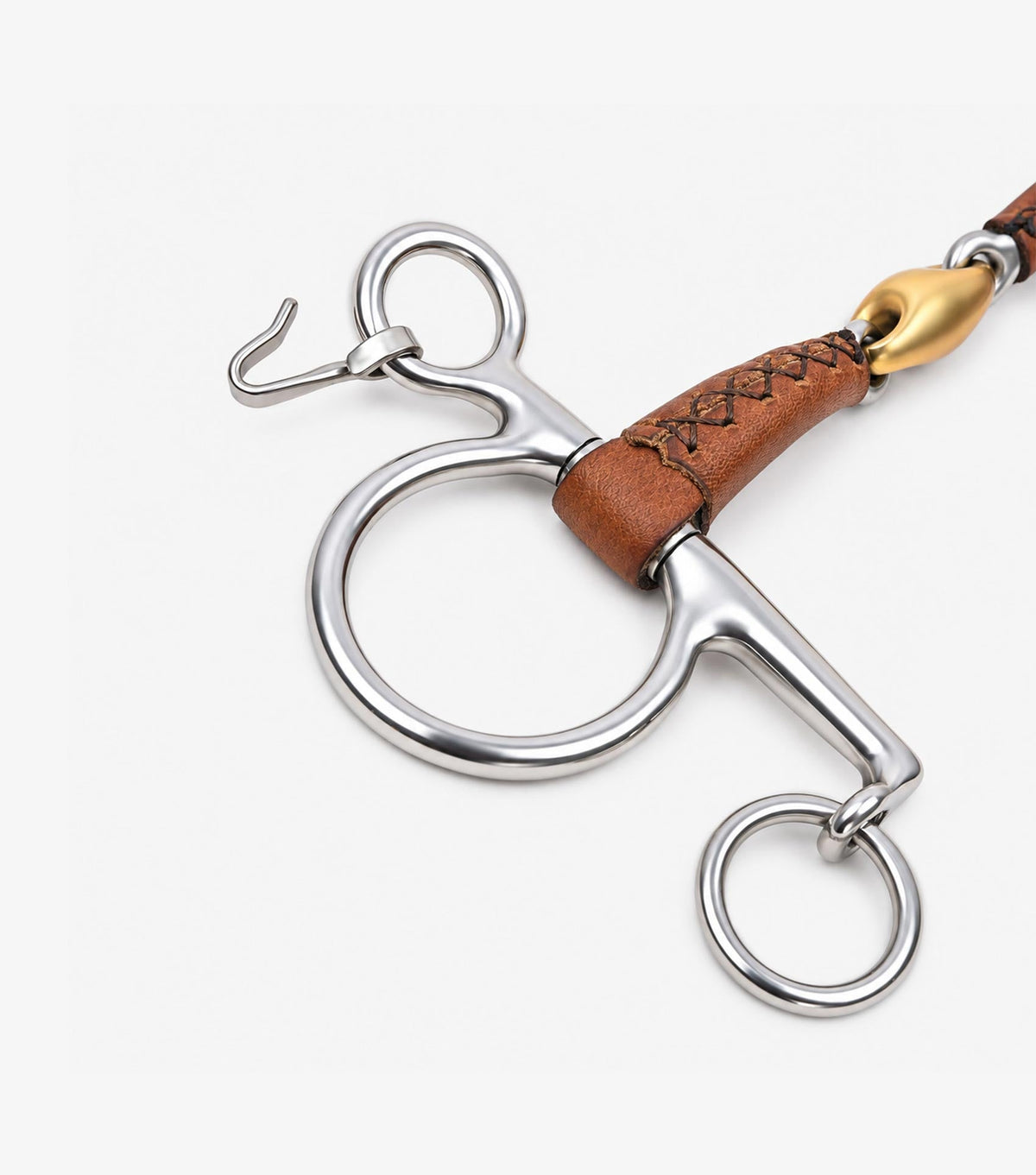 Premier Equine Leather Mouth Pelham Short Curb with Aurion Lozenge