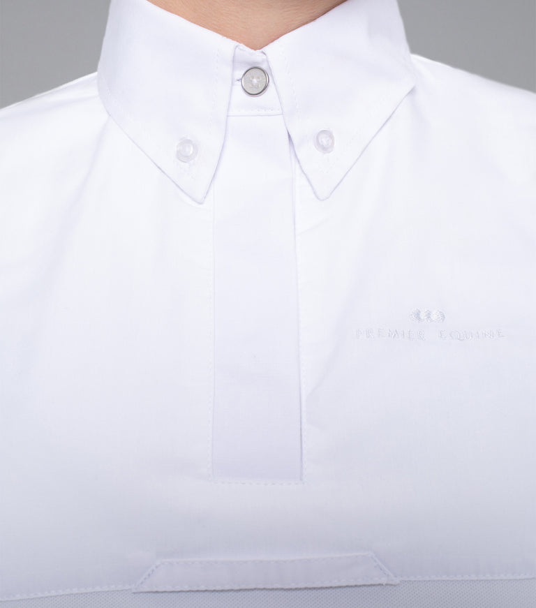 Premier Equine Luciana Ladies Short Sleeve Tie Shirt (cream or white)