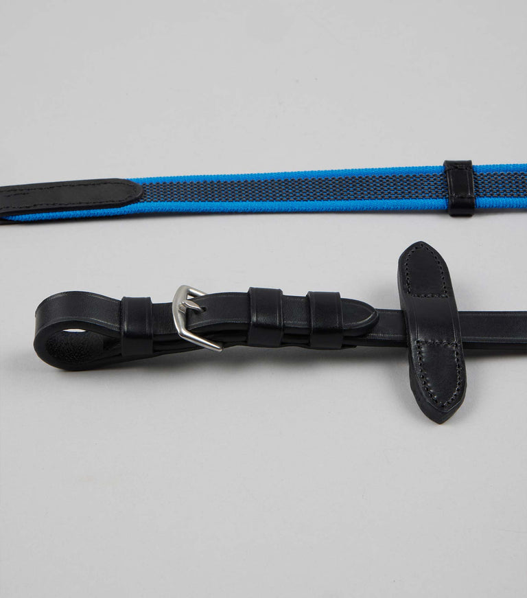 Premier Equine Mineo Pony Continental Reins Black/Blue