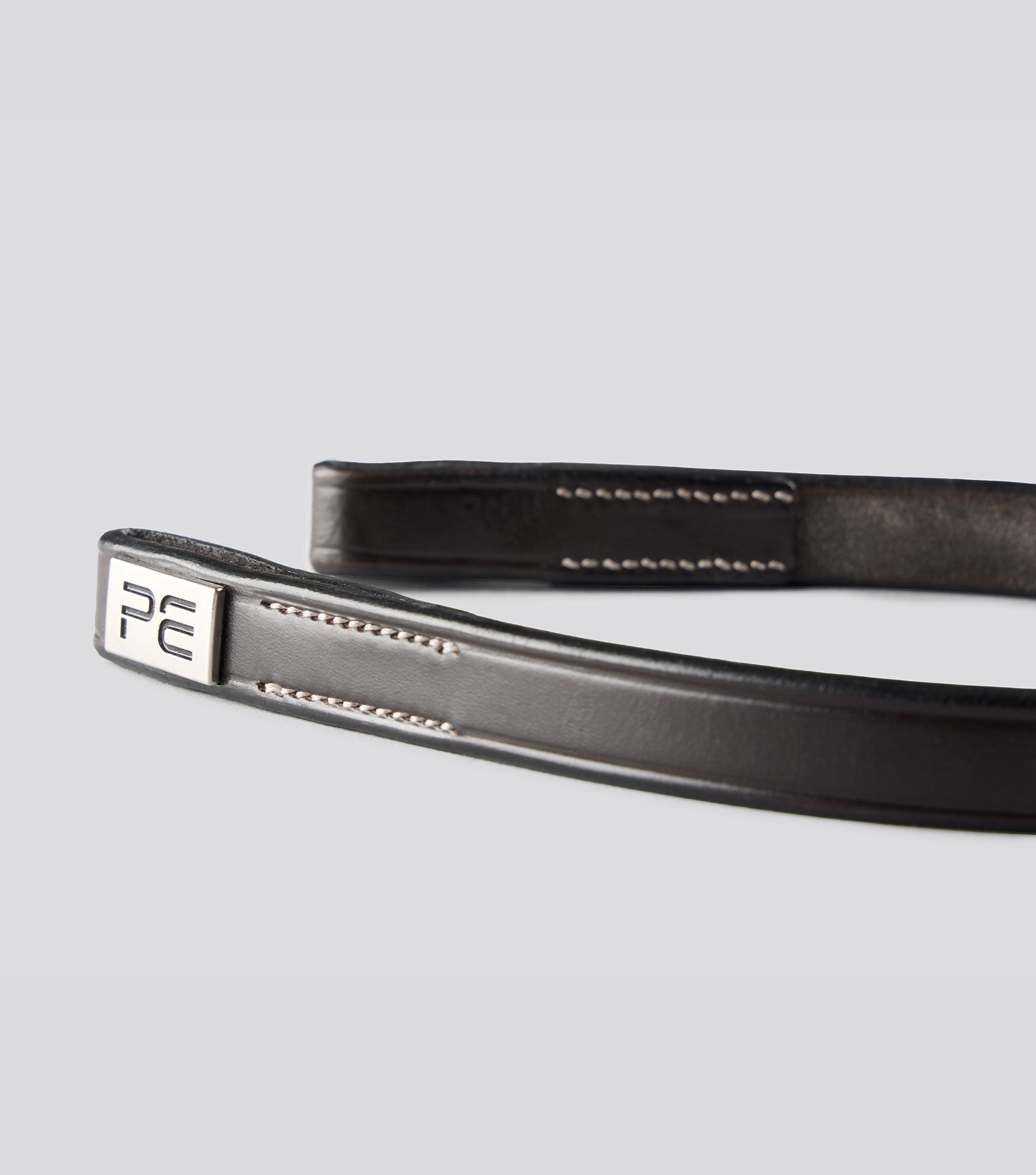Description:plain browband for hunter bridle_Colour:dark havana_Position:5