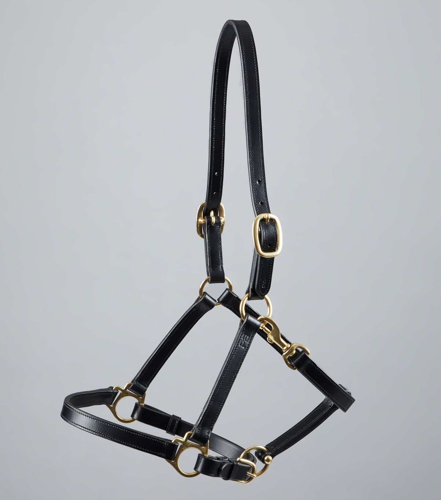 Description:Plain Leather Head Collar_Colour:Black_Position:4