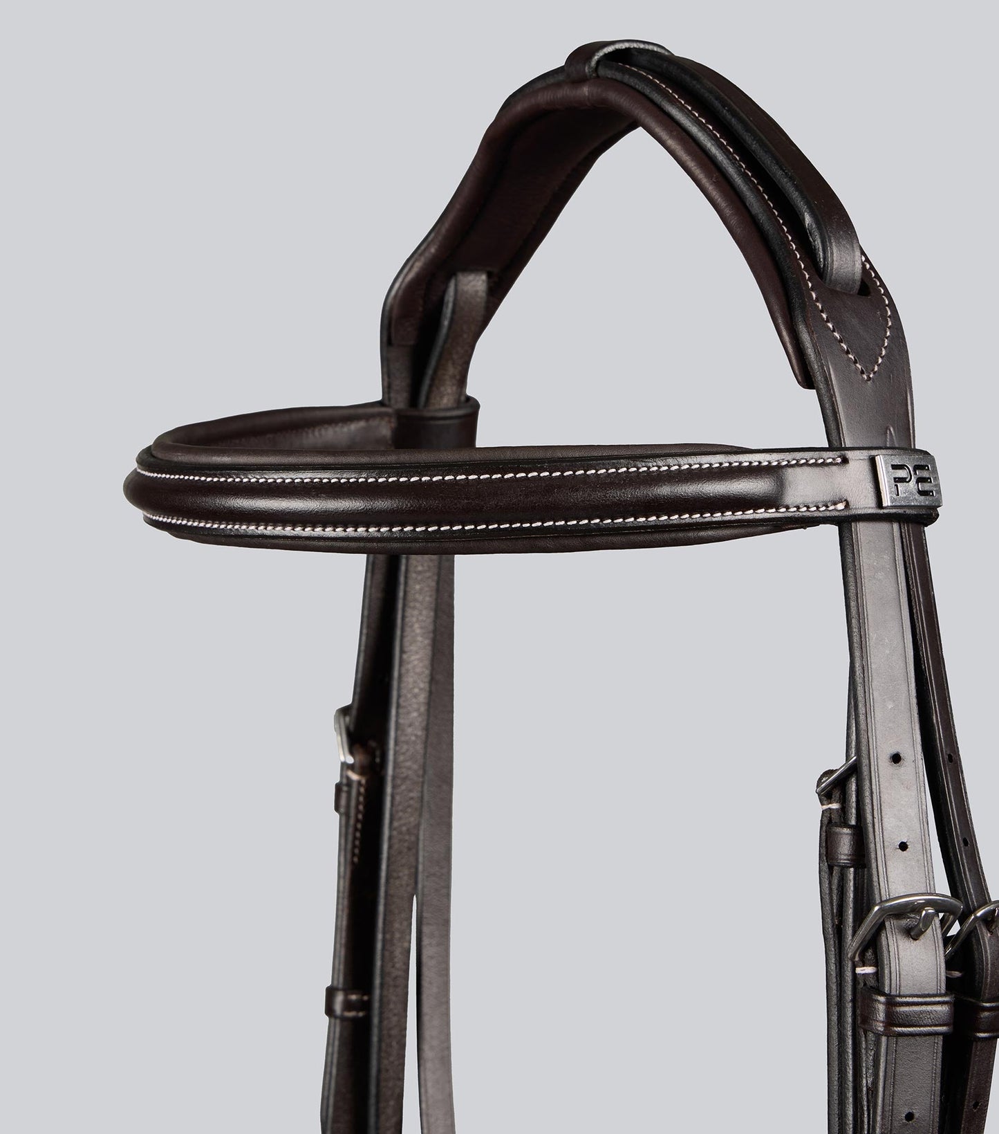 Description:Pro elevator padded browband_Colour:dark havana_Position:3