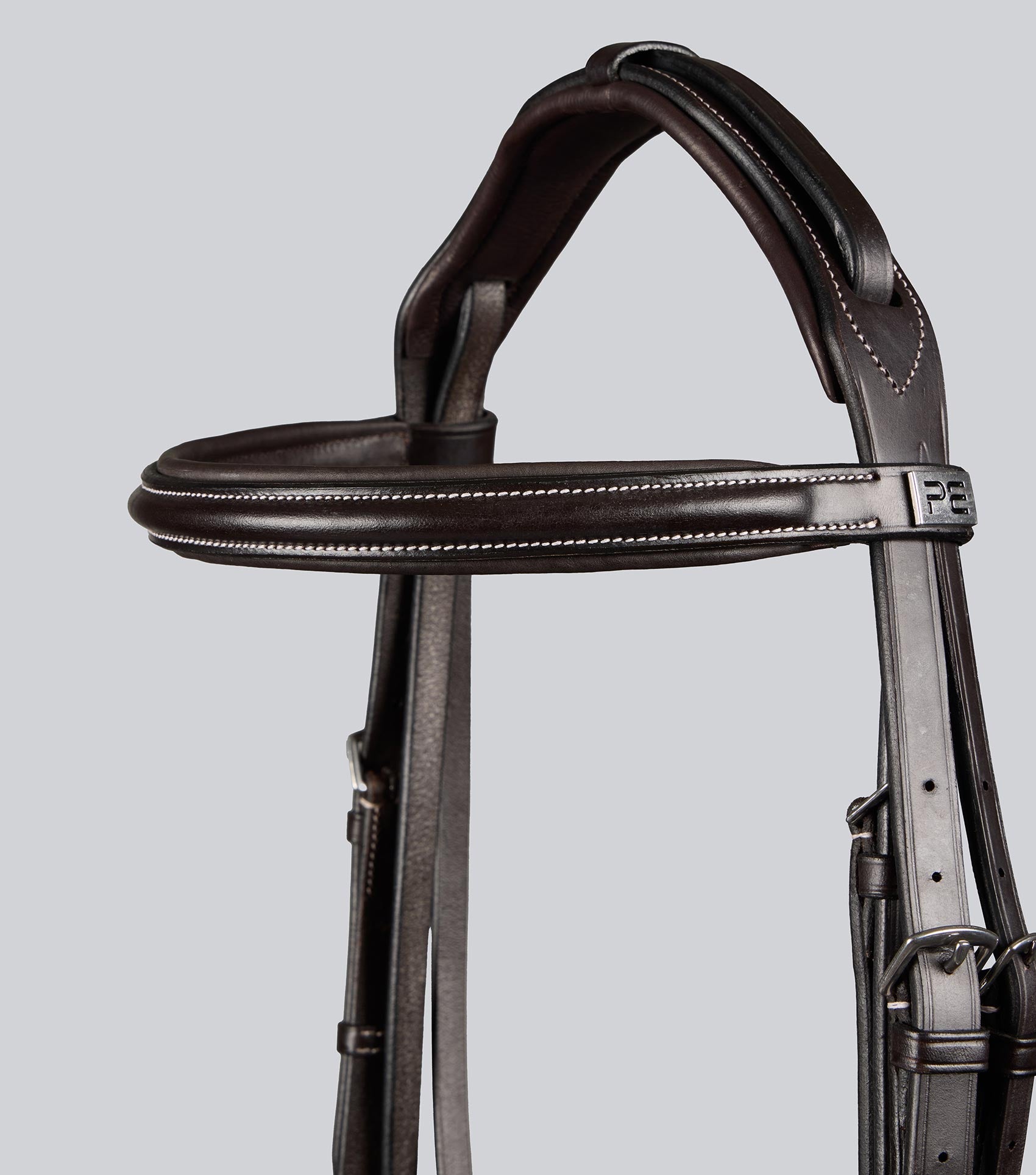 Description:Pro elevator padded browband_Colour:dark havana_Position:3