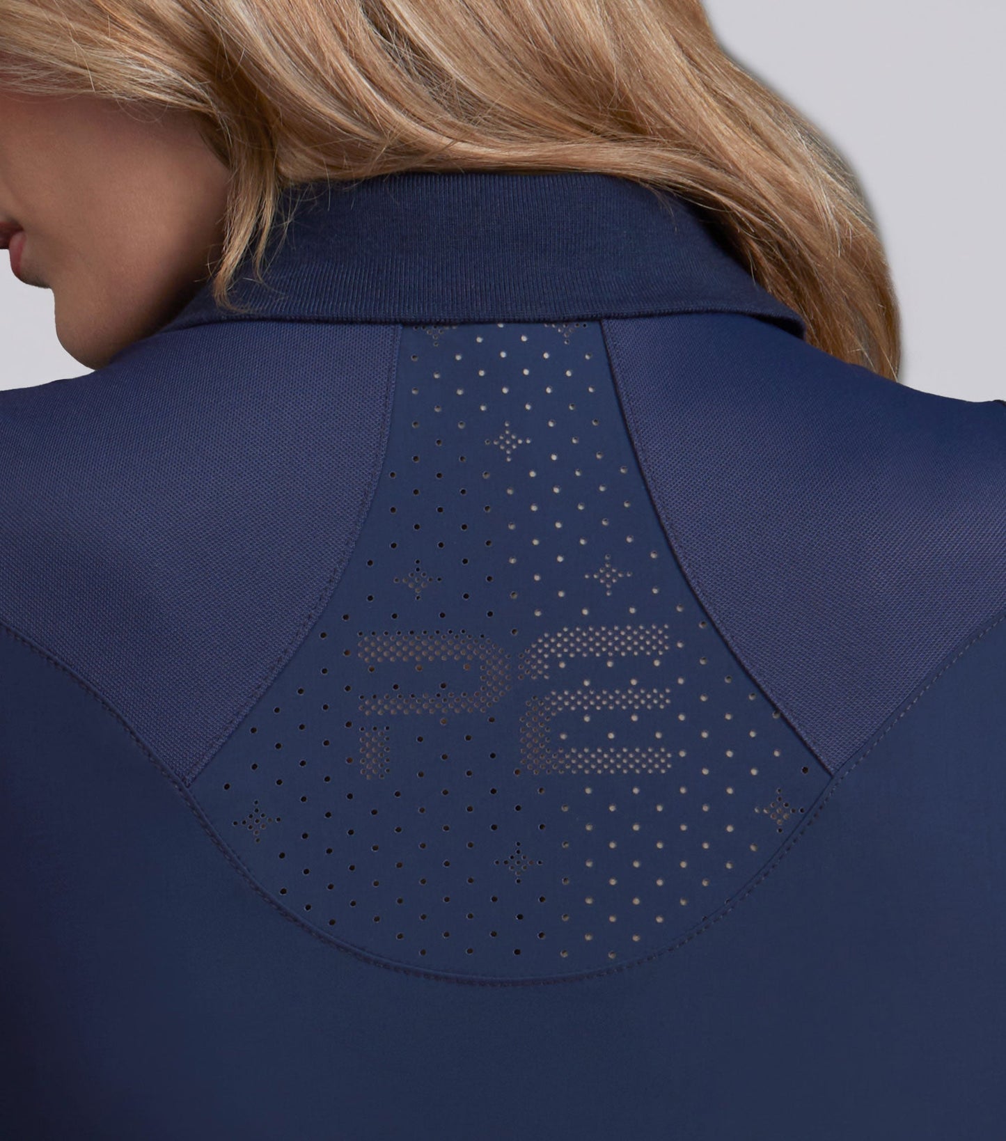 Description:Prospero Sleeveless Polo Top_Colour:Navy_Position:5