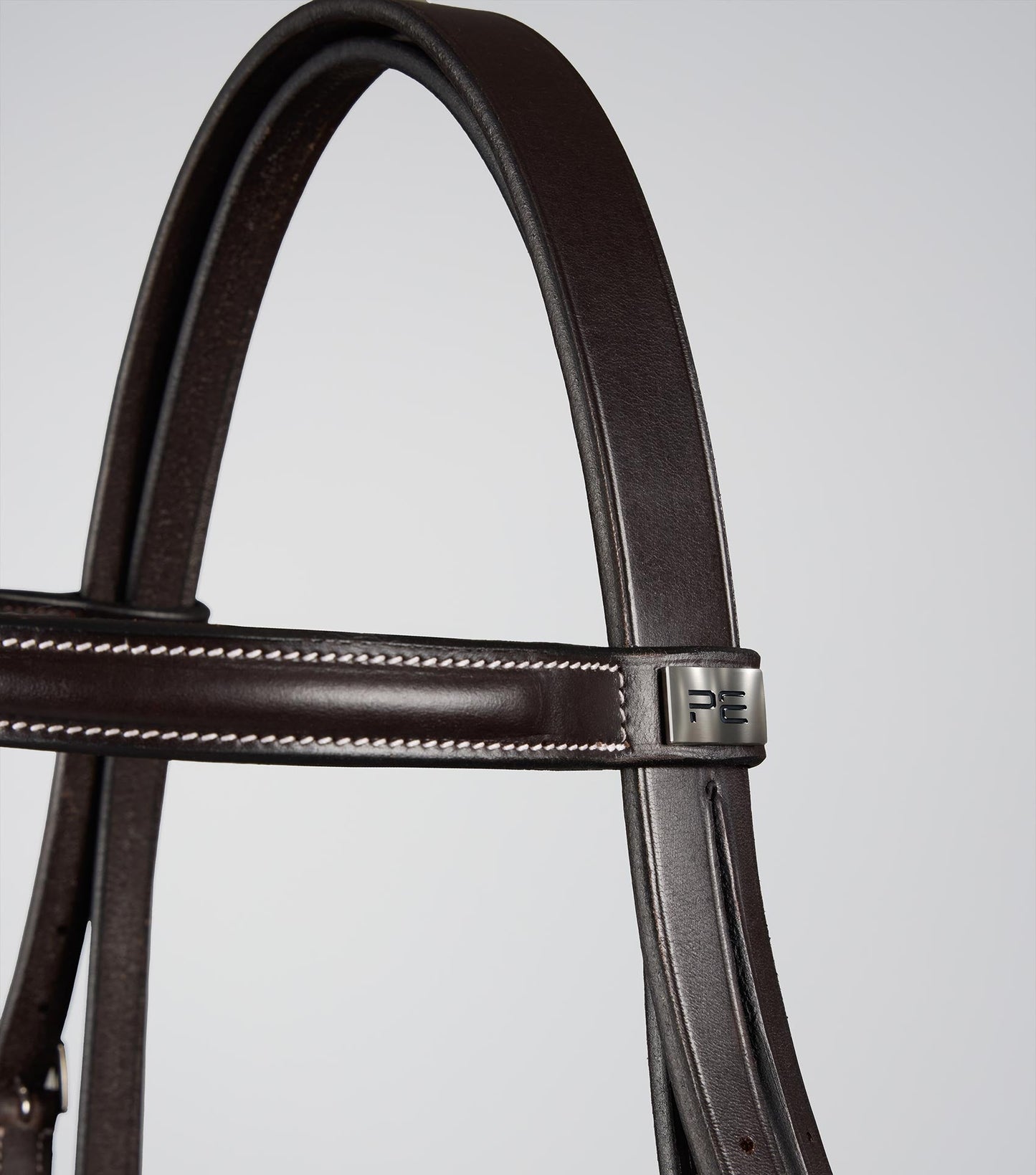 Description:Raised browband for raised jumping bridle_colour:dark havana_position:3