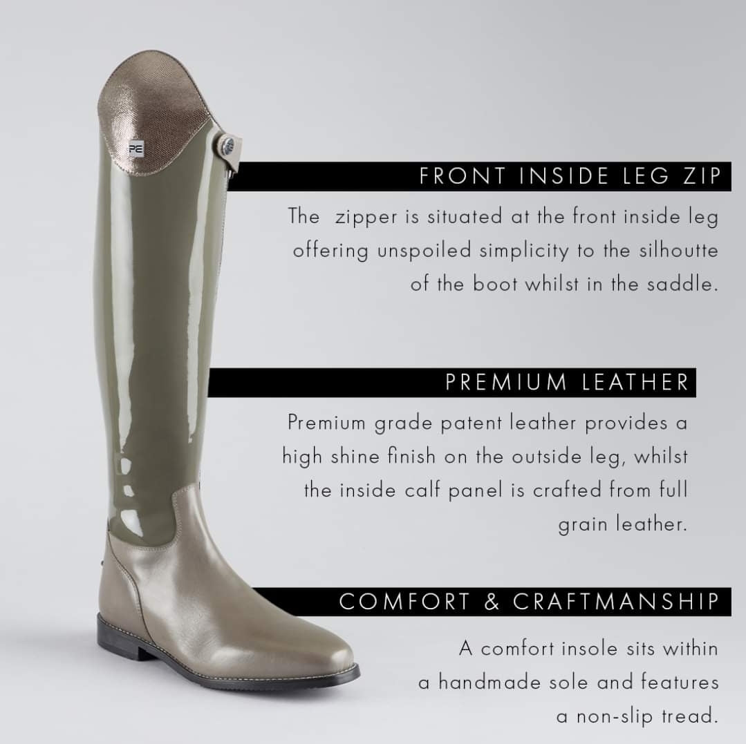 Premier Equine Levade Ladies Leather Dressage Riding Boot (Grey)