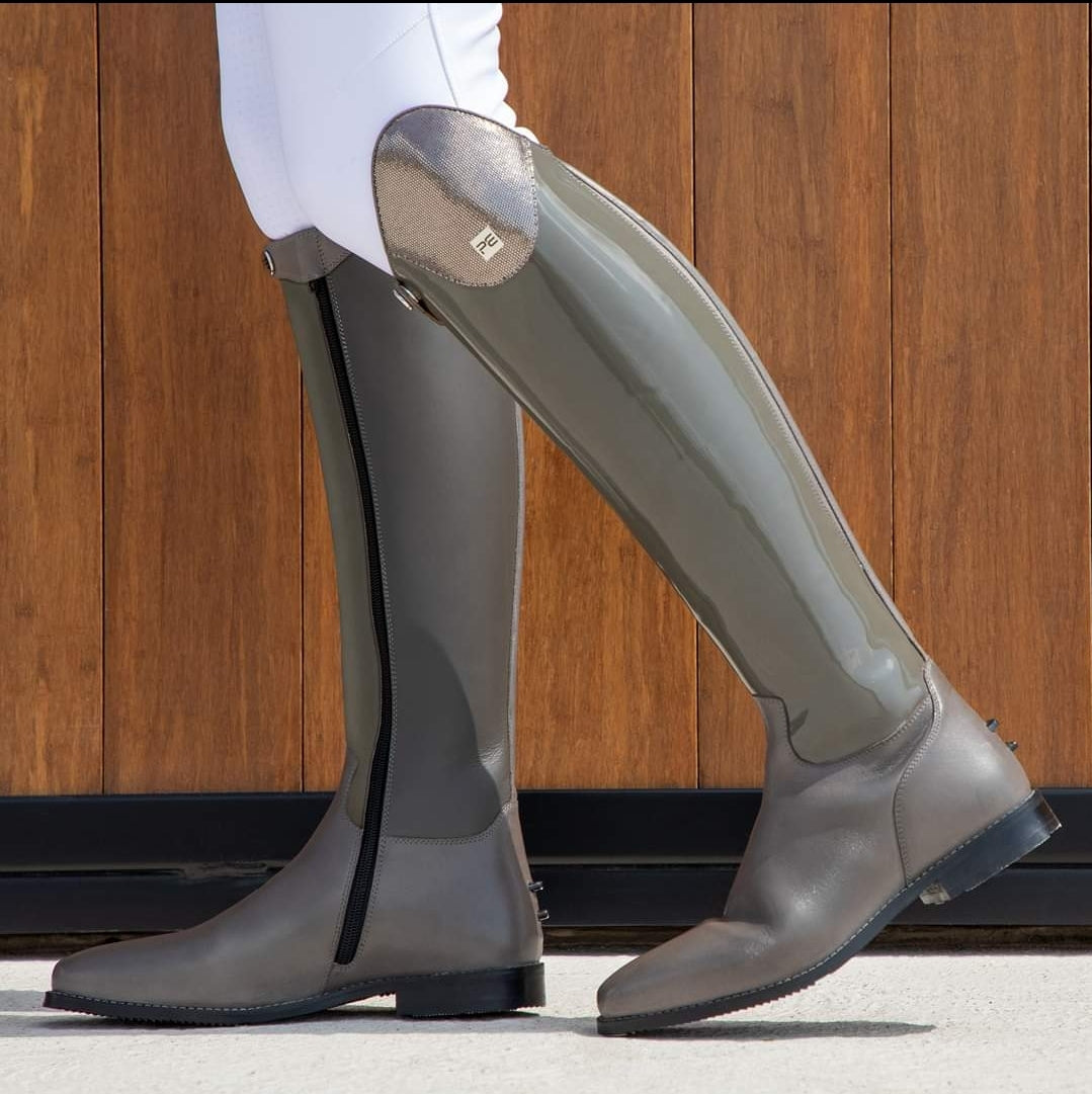 Premier Equine Levade Ladies Leather Dressage Riding Boot (Grey)