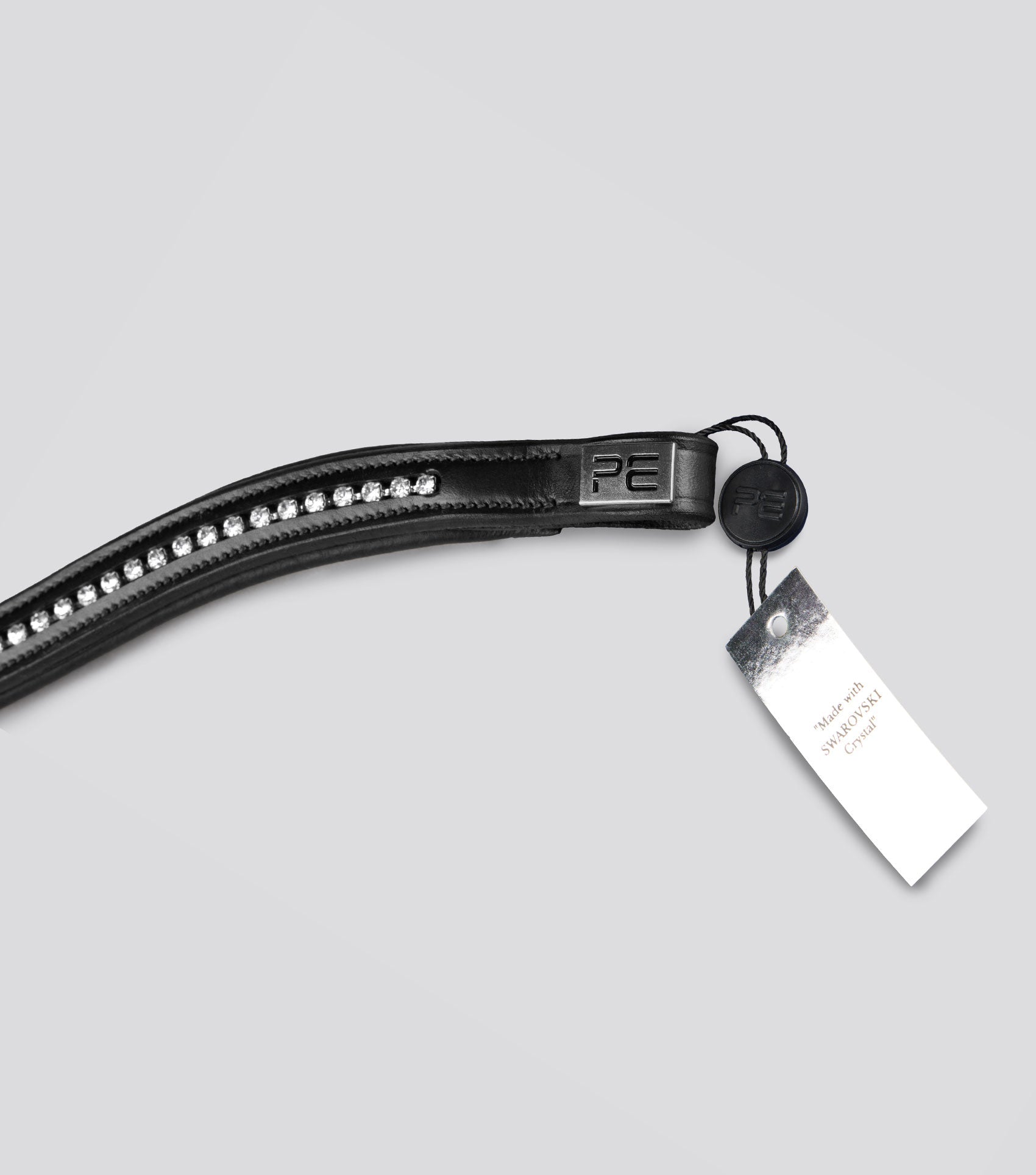 Description:swarvoski shaped padded browband_Colour:black_Position:2