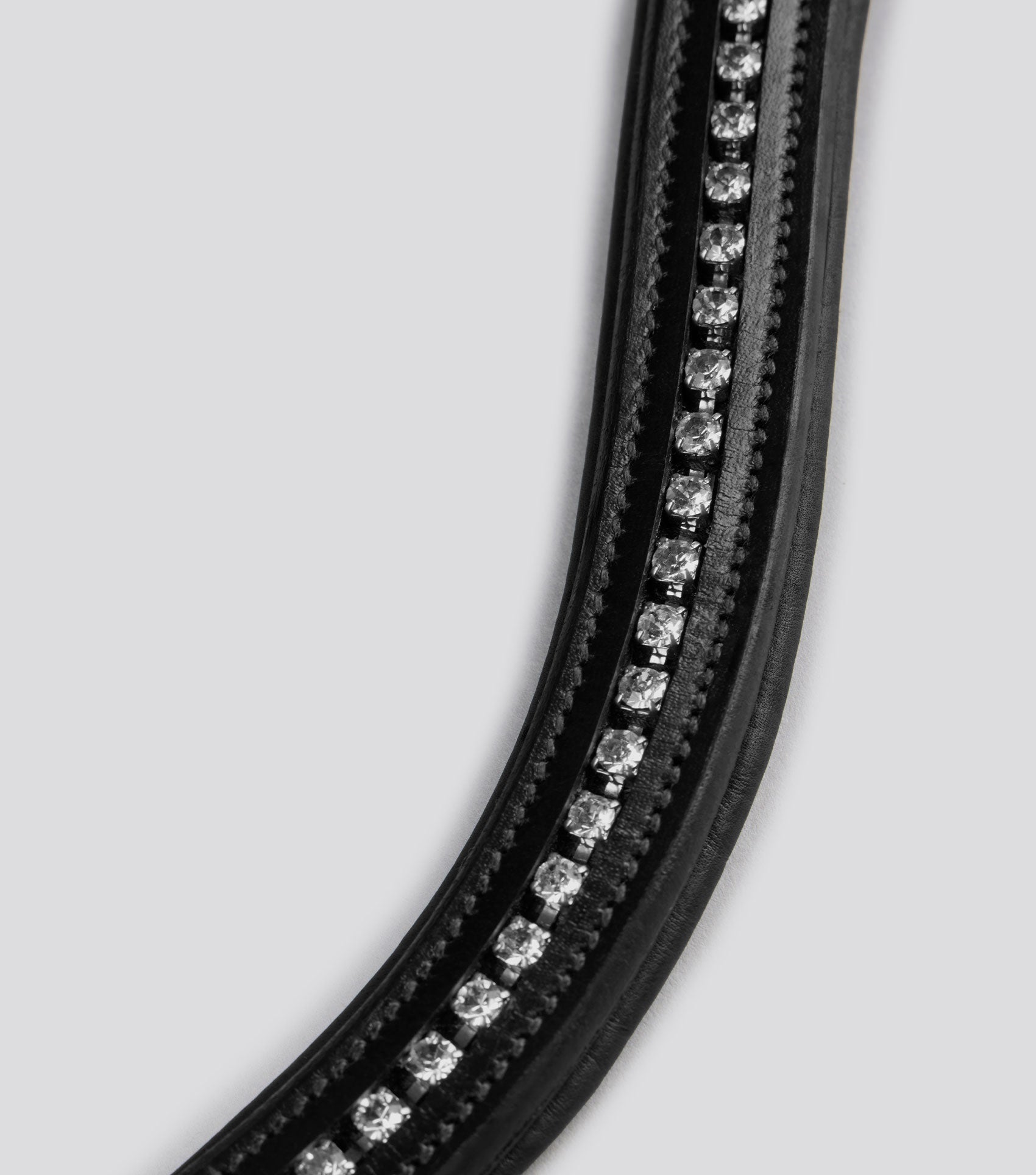 Description:swarvoski shaped padded browband_Colour:black_Position:5
