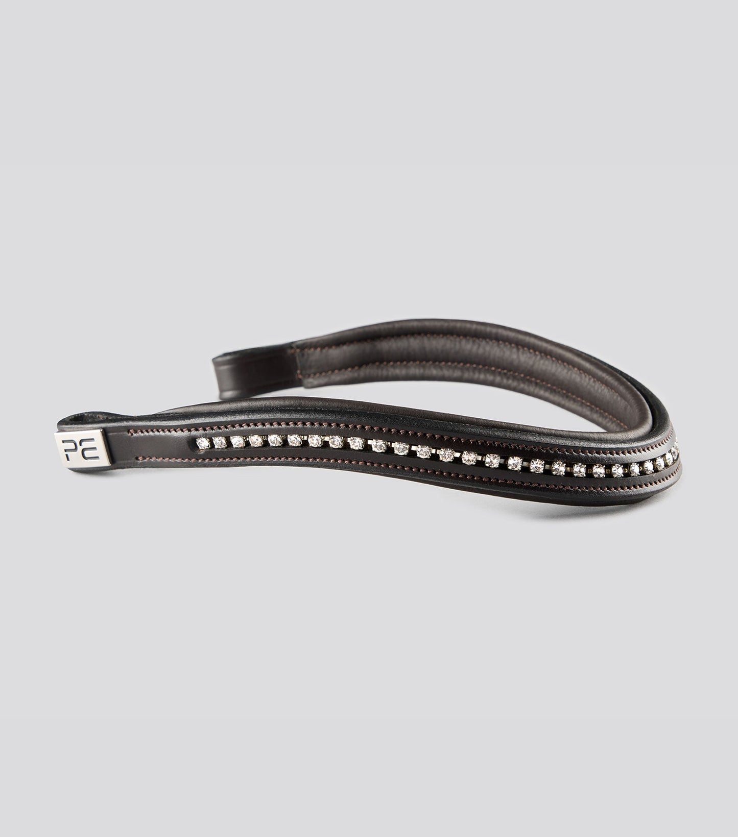 Description:swarvoski shaped padded browband_Colour:Dark havana_Position:1
