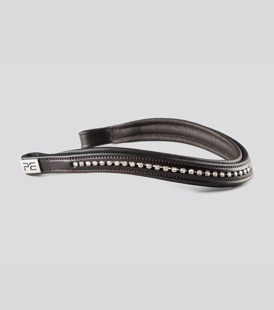 Description:swarvoski shaped padded browband_Colour:Dark havana_Position:1