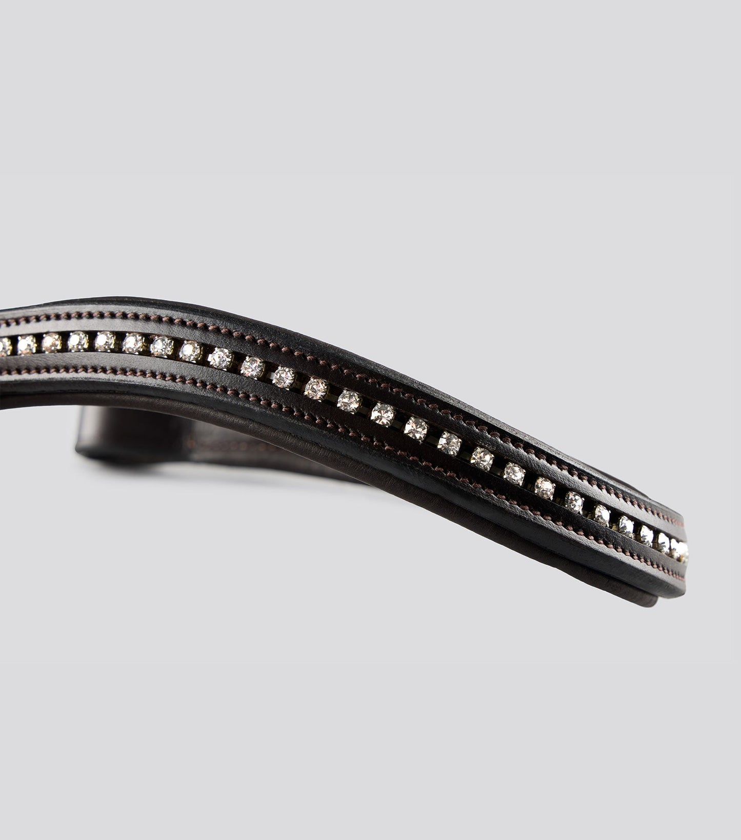 Description:swarvoski shaped padded browband_Colour:Dark havana_Position:3
