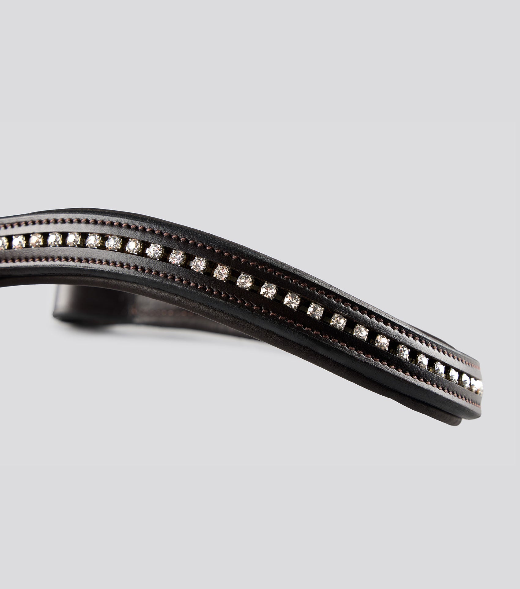 Description:swarvoski shaped padded browband_Colour:Dark havana_Position:3
