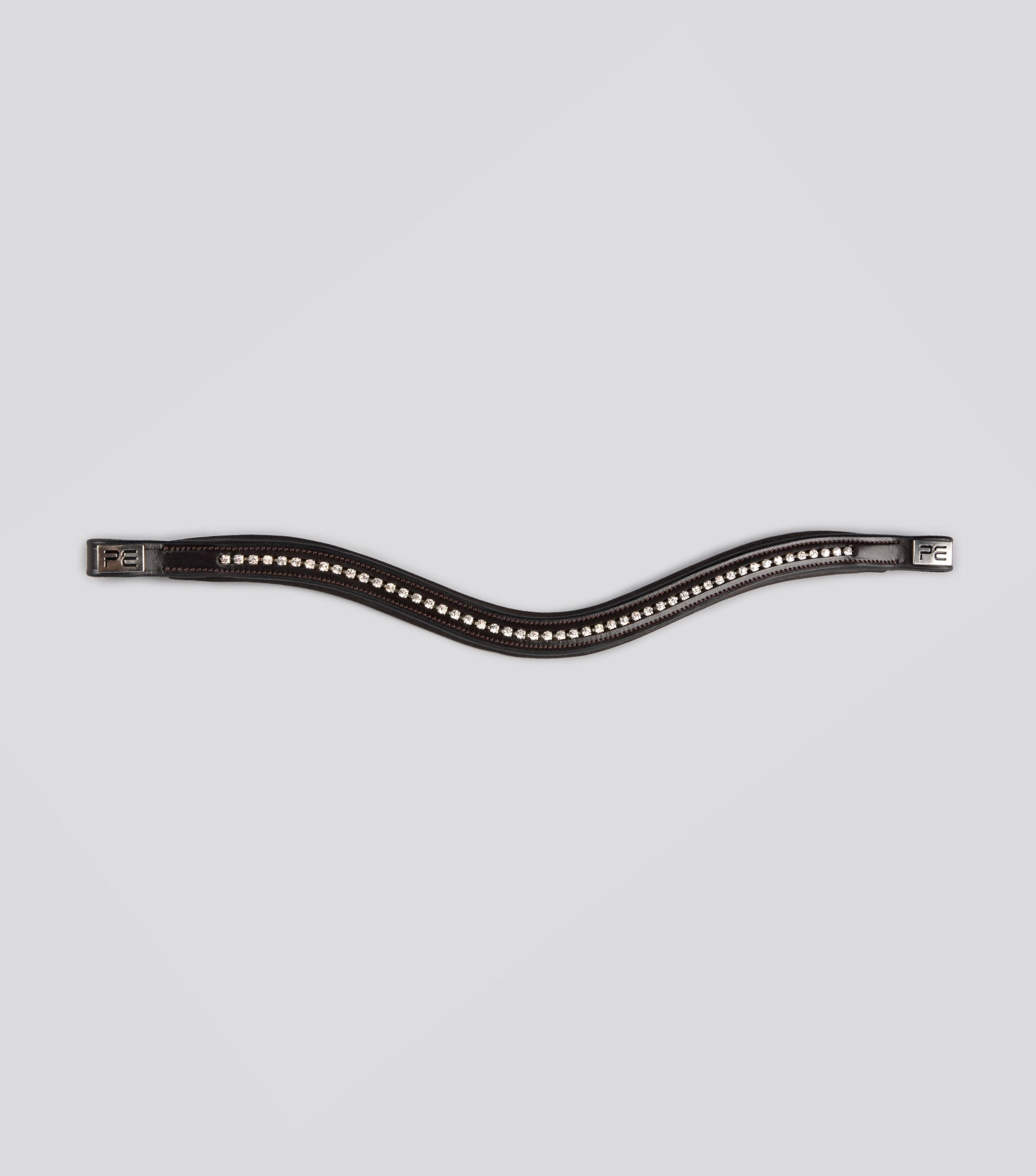 Description:swarvoski shaped padded browband_Colour:Dark havana_Position:4