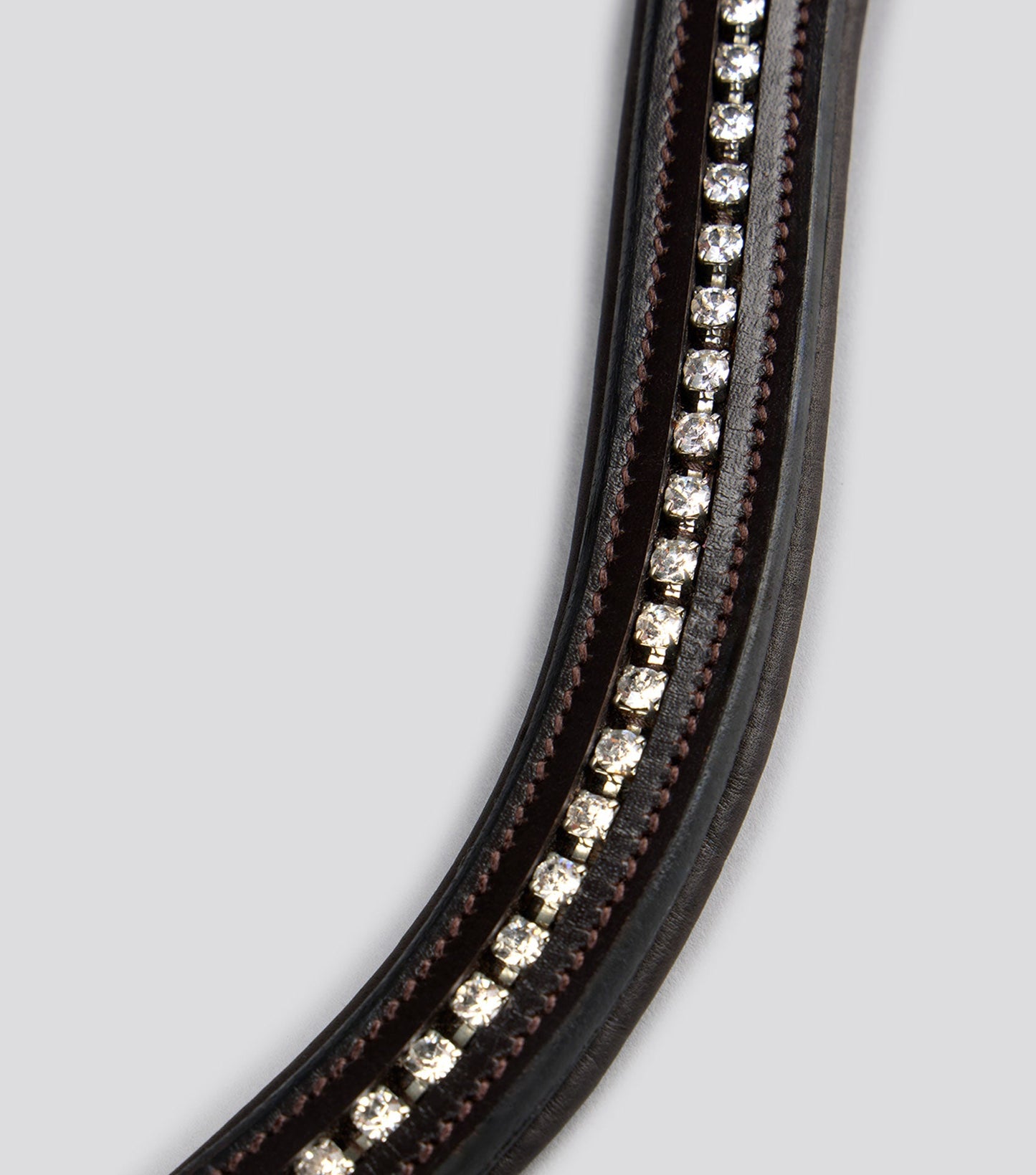 Description:swarvoski shaped padded browband_Colour:Dark havana_Position:5
