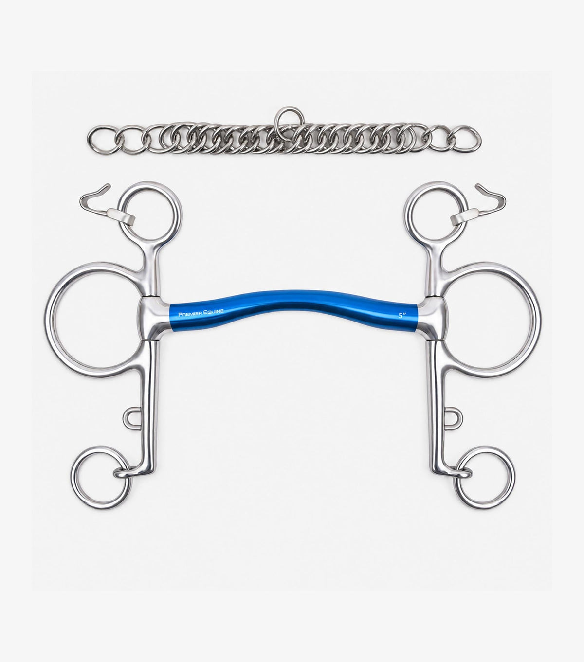 Premier Equine Sweet Iron Pelham Long Curb Ported Mullen