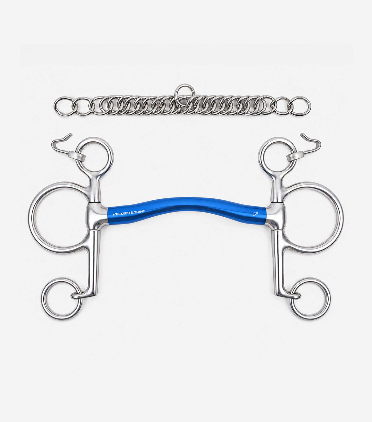 Premier Equine Sweet Iron Pelham Short Curb Ported Mullen